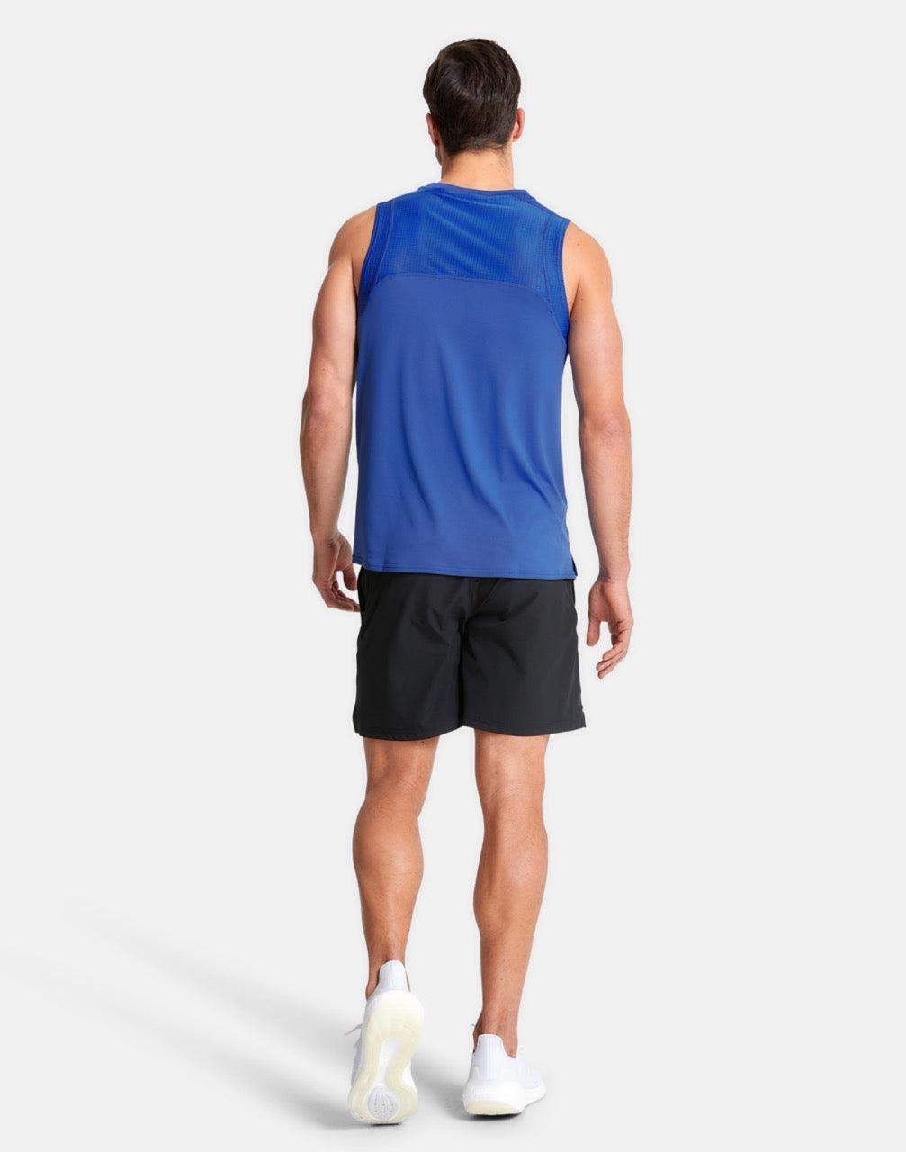 Men&#39;s Celero Vest in Earth Blue - Tanks - Gym+Coffee IE