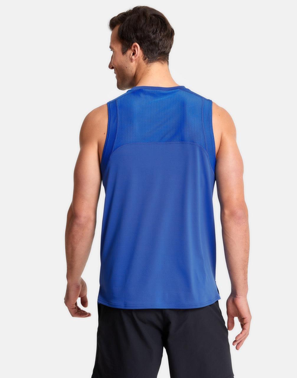 Men&#39;s Celero Vest in Earth Blue - Tanks - Gym+Coffee IE
