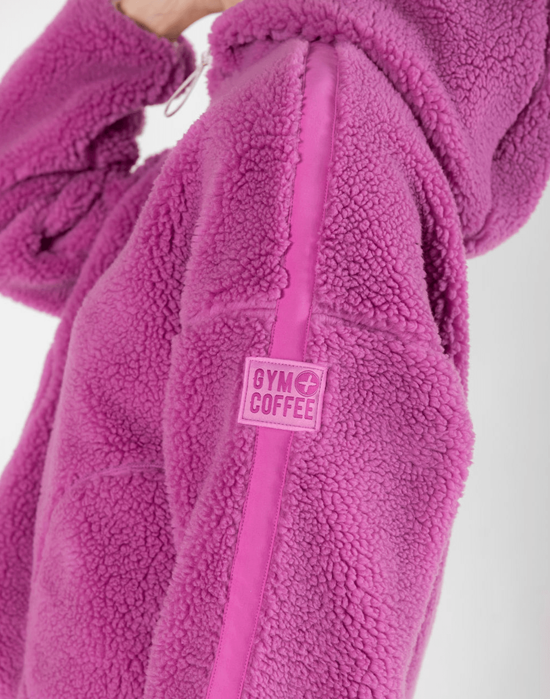Industry Fleece Hooded Half Zip in Crisp Pink