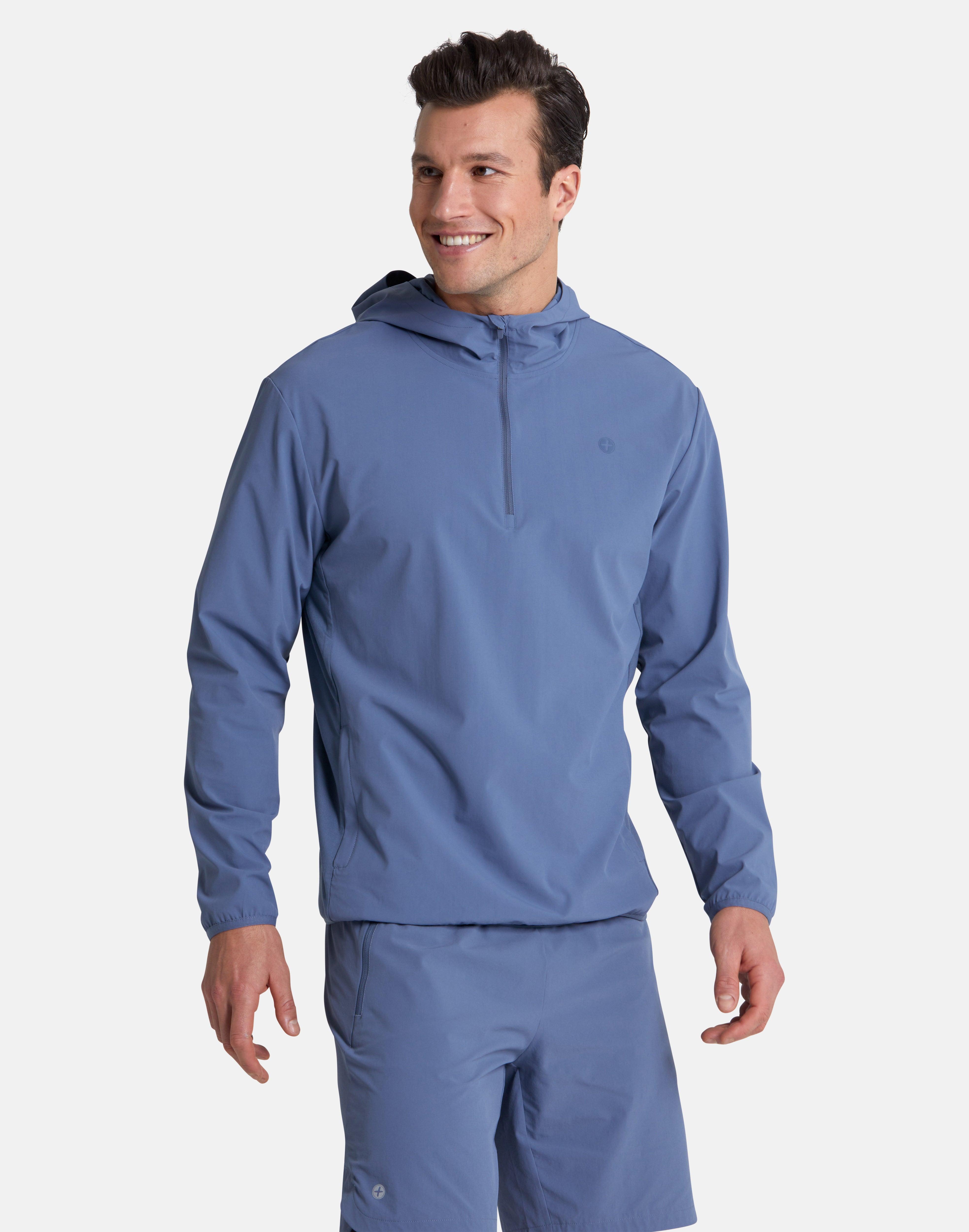 Adaptive 1/2 Zip Jacket in Thunder Blue - Outerwear - Gym+Coffee