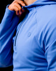 Adaptive Hooded Long Sleeve in Sea Blue - Mid Layer - Gym+Coffee
