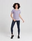 Breathe Open Back Tee in Lilac - T-Shirts - Gym+Coffee IE