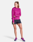 Celero Hooded Long Sleeve in Party Plum - Mid Layer - Gym+Coffee