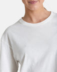 Boyfriend Crop Tee in Ivory White - T-Shirts - Gym+Coffee IE