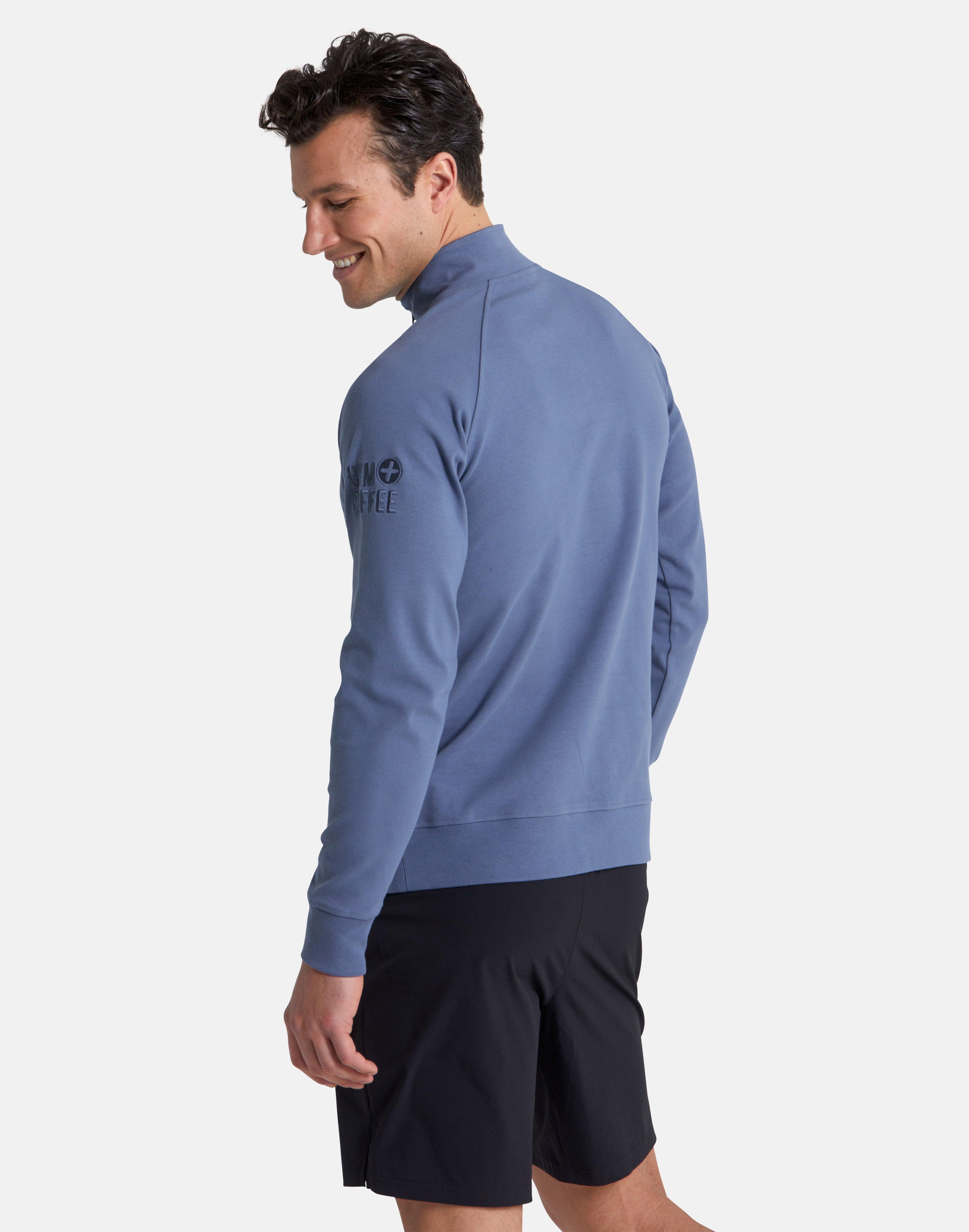 Essential Half Zip in Thunder Blue - Sweatshirts - Gym+Coffee