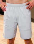 Kin Active 8" Shorts in Crisp Grey - Shorts - Gym+Coffee