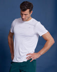 Men's Celero Tee in Striker White - T-Shirts - Gym+Coffee