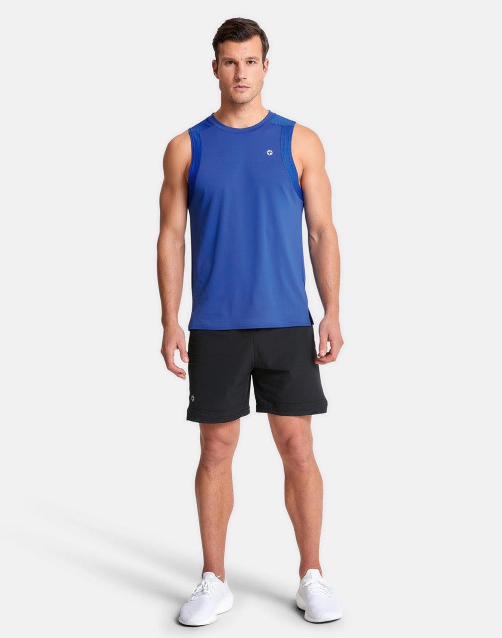 Mens Celero Vest in Earth Blue - Tanks - Gym+Coffee IE