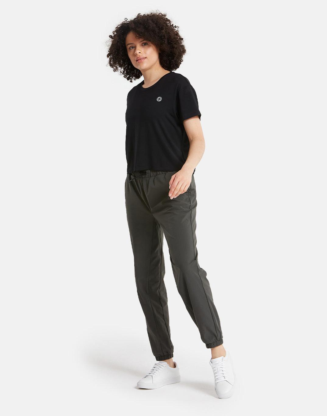 Women&#39;s Uptown Pant in Khaki - Joggers - Gym+Coffee